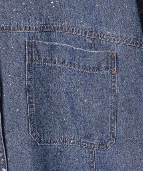 PAGEBOY（ページボーイ）の「スクエアデニムカイキンシャツ（シャツ/ブラウス・レディース・ブルー/ブラック/ホワイト・FREE）」の12枚目の写真