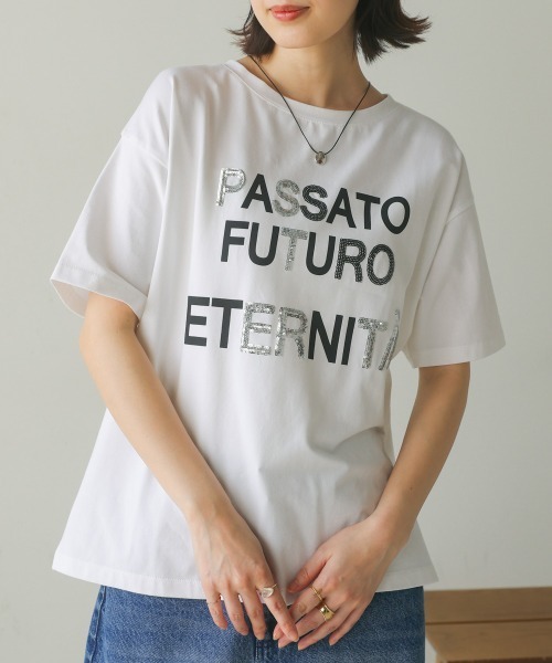 Bou Jeloud(ブージュルード)の「スパンコールロゴT(Tシャツ/カットソー・レディース・ブラック/オフホワイト・FREE)」の8枚目の写真