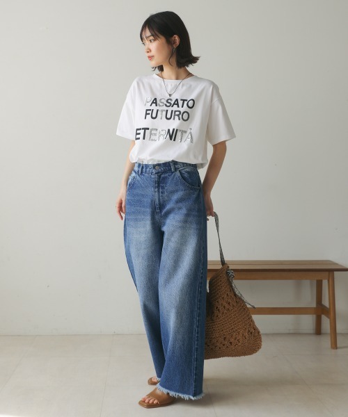 Bou Jeloud(ブージュルード)の「スパンコールロゴT(Tシャツ/カットソー・レディース・ブラック/オフホワイト・FREE)」の10枚目の写真