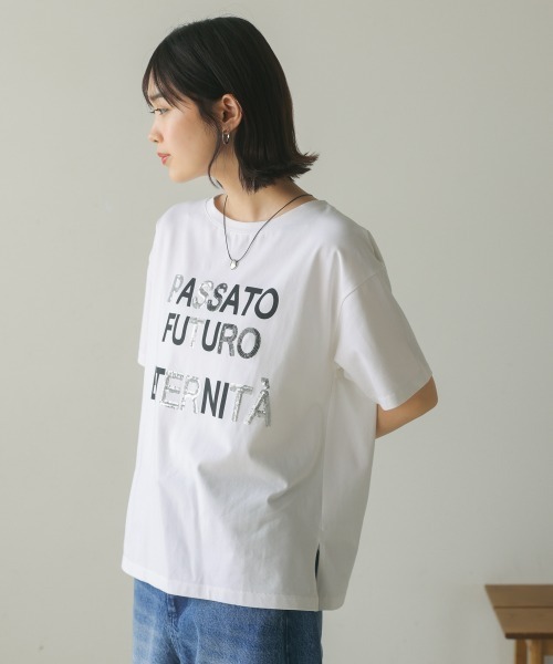 Bou Jeloud(ブージュルード)の「スパンコールロゴT(Tシャツ/カットソー・レディース・ブラック/オフホワイト・FREE)」の12枚目の写真