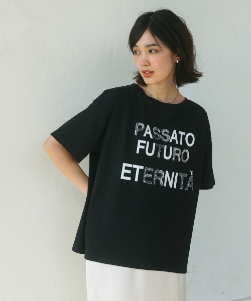 Bou Jeloud(ブージュルード)の「スパンコールロゴT(Tシャツ/カットソー・レディース・ブラック/オフホワイト・FREE)」の22枚目の写真