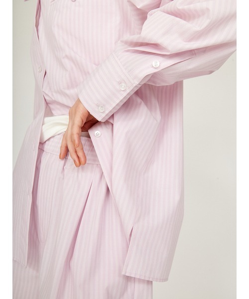 emmi(エミ)の「ストライプルーズシルエットシャツ(シャツ/ブラウス・レディース・ピンク/ライム/ブルー・FREE)」の10枚目の写真