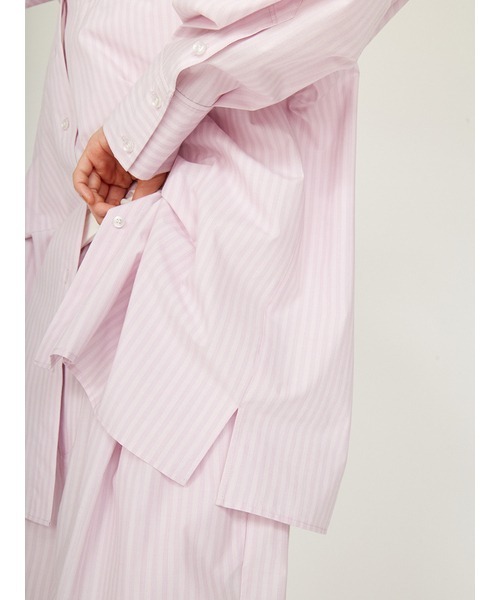 emmi(エミ)の「ストライプルーズシルエットシャツ(シャツ/ブラウス・レディース・ピンク/ライム/ブルー・FREE)」の11枚目の写真