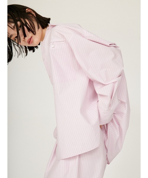 emmi(エミ)の「ストライプルーズシルエットシャツ(シャツ/ブラウス・レディース・ピンク/ライム/ブルー・FREE)」の14枚目の写真