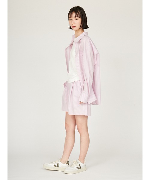 emmi(エミ)の「ストライプルーズシルエットシャツ(シャツ/ブラウス・レディース・ピンク/ライム/ブルー・FREE)」の21枚目の写真