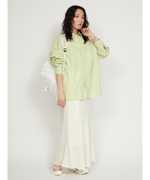 ストライプルーズシルエットシャツ（シャツ/ブラウス）｜emmi（エミ  