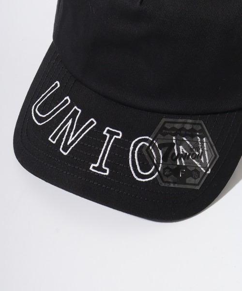 7Union（セブンユニオン）の「7UNION PAINT PEACE ペイントピース ボックスロゴ ベースボールキャップ（キャップ・メンズ・インディゴブルー/ホワイト/ブラック系その他/ブラック・FREE）」の9枚目の写真
