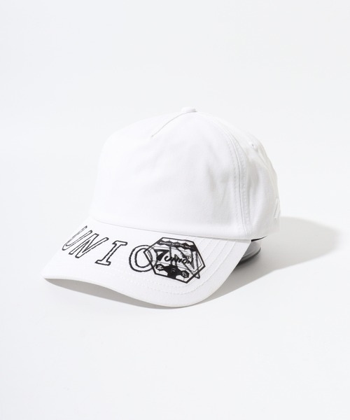 7Union（セブンユニオン）の「7UNION PAINT PEACE ペイントピース ボックスロゴ ベースボールキャップ（キャップ・メンズ・インディゴブルー/ホワイト/ブラック系その他/ブラック・FREE）」の7枚目の写真