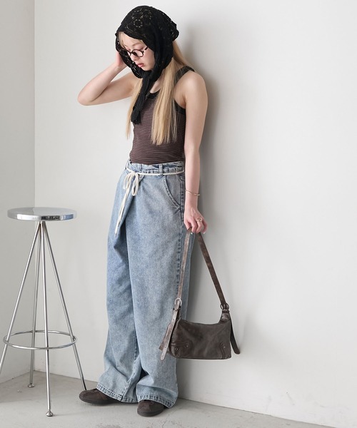 forksy.（フォルクシー）の「【forksy.】フラワーレース マルチ バブーシュカ（バンダナ/スカーフ・レディース・ブラック/アイボリー・FREE）」の9枚目の写真