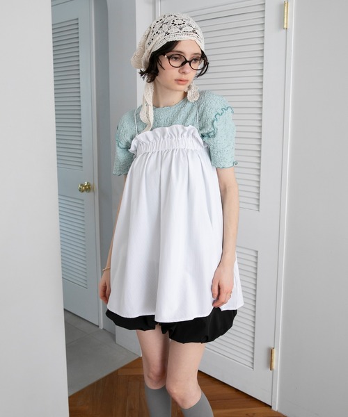 forksy.（フォルクシー）の「【forksy.】フラワーレース マルチ バブーシュカ（バンダナ/スカーフ・レディース・ブラック/アイボリー・FREE）」の15枚目の写真