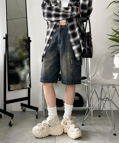 WEGO（ウィゴー）の「WEGO/厚底ベルトスポーツサンダル（サンダル・レディース・オフホワイト/ブラック・LARGE/MEDIUM）」の9枚目の写真