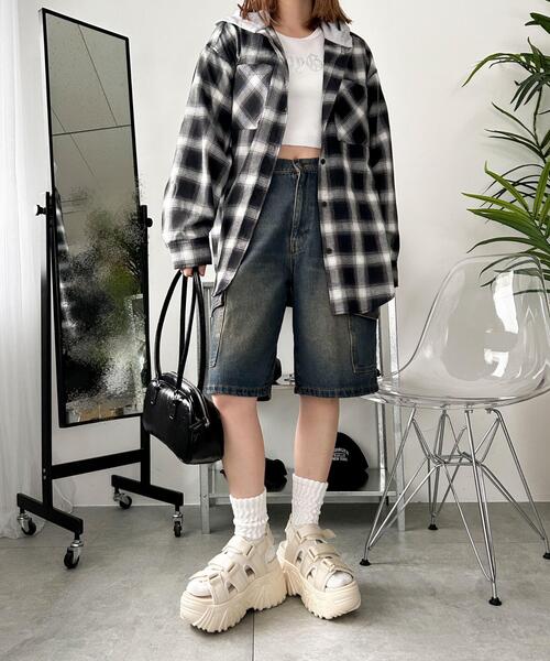 WEGO（ウィゴー）の「WEGO/厚底ベルトスポーツサンダル（サンダル・レディース・オフホワイト/ブラック・LARGE/MEDIUM）」の14枚目の写真