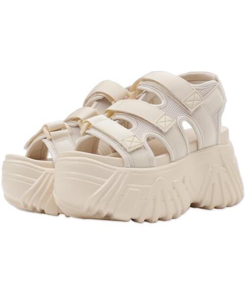 WEGO（ウィゴー）の「WEGO/厚底ベルトスポーツサンダル（サンダル・レディース・オフホワイト/ブラック・LARGE/MEDIUM）」の19枚目の写真