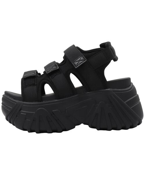 WEGO（ウィゴー）の「WEGO/厚底ベルトスポーツサンダル（サンダル・レディース・オフホワイト/ブラック・LARGE/MEDIUM）」の5枚目の写真