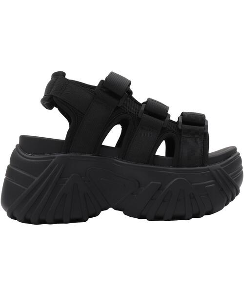 WEGO（ウィゴー）の「WEGO/厚底ベルトスポーツサンダル（サンダル・レディース・オフホワイト/ブラック・LARGE/MEDIUM）」の6枚目の写真