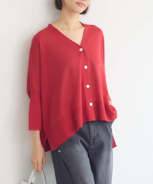 カーディガン 「KATHARINE ROSS」「UV/接触冷感」サラサラBOXシルエットカーディガン レディース KATHARINE ROSS】[UV/接触冷感]サラサラBOXシルエット