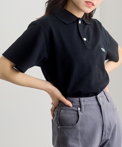 PENNEYS(ぺニーズ)の「1枚で可愛い!夏に重宝するトップス【Penneys THE FOX】別注 kitsuneワッペンポロシャツ フォックスPOLOシャツ(ポロシャツ・レディース・ブラック/ネイビー/ホワイト・XL/L/M/S)」の9枚目の写真