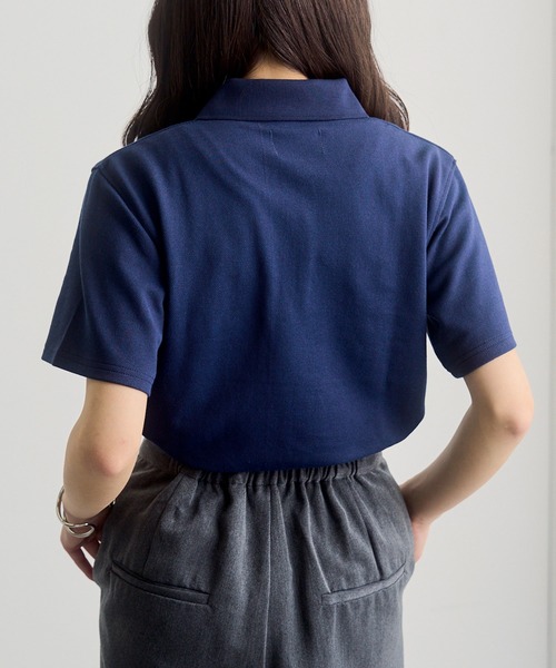 PENNEYS(ぺニーズ)の「1枚で可愛い!夏に重宝するトップス【Penneys THE FOX】別注 kitsuneワッペンポロシャツ フォックスPOLOシャツ(ポロシャツ・レディース・ブラック/ネイビー/ホワイト・XL/L/M/S)」の15枚目の写真