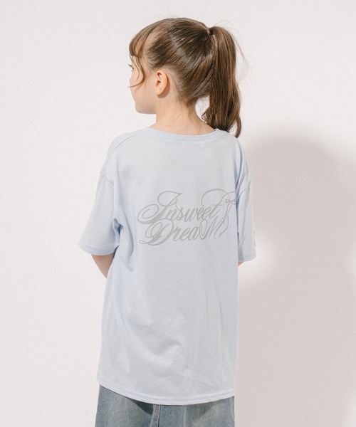 URBAN CHERRY（アーバンチェリー）の「【CHIPIE/シピ】フレンチリボンロゴプリントTシャツ（Tシャツ/カットソー・キッズ・ピンク/アイボリー/ブルー/グレー・110cm/130cm/140cm/150cm/120cm）」の3枚目の写真