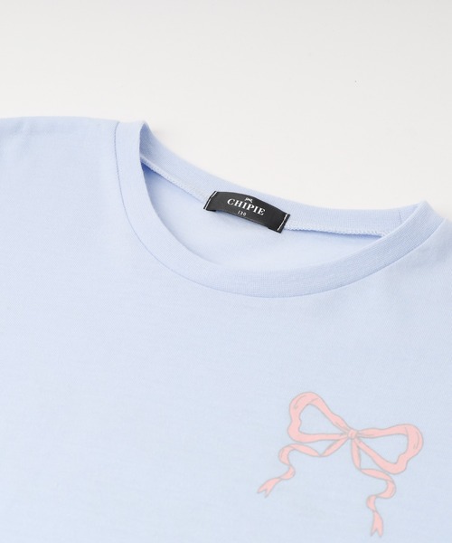 URBAN CHERRY（アーバンチェリー）の「【CHIPIE/シピ】フレンチリボンロゴプリントTシャツ（Tシャツ/カットソー・キッズ・ピンク/アイボリー/ブルー/グレー・110cm/130cm/140cm/150cm/120cm）」の18枚目の写真