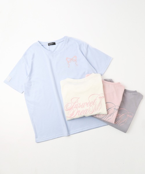 URBAN CHERRY（アーバンチェリー）の「【CHIPIE/シピ】フレンチリボンロゴプリントTシャツ（Tシャツ/カットソー・キッズ・ピンク/アイボリー/ブルー/グレー・110cm/130cm/140cm/150cm/120cm）」の12枚目の写真