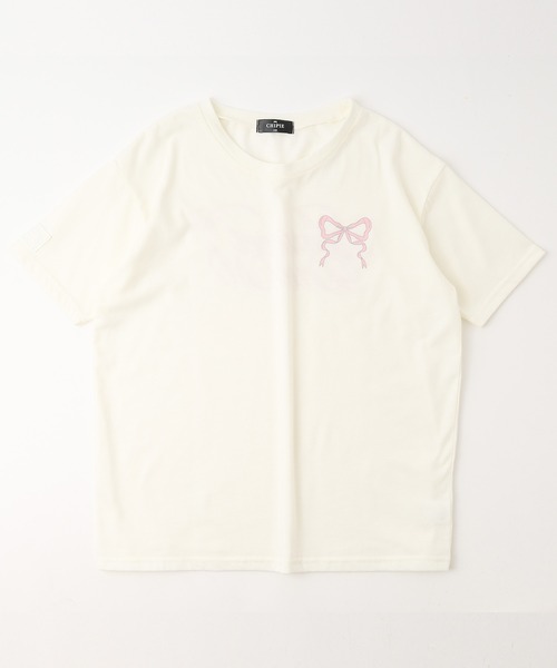 URBAN CHERRY（アーバンチェリー）の「【CHIPIE/シピ】フレンチリボンロゴプリントTシャツ（Tシャツ/カットソー・キッズ・ピンク/アイボリー/ブルー/グレー・110cm/130cm/140cm/150cm/120cm）」の15枚目の写真