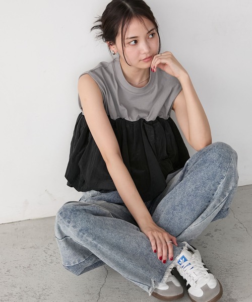 forksy.】バルーンビスチェ ドッキング タンクトップ forksy.│MONO