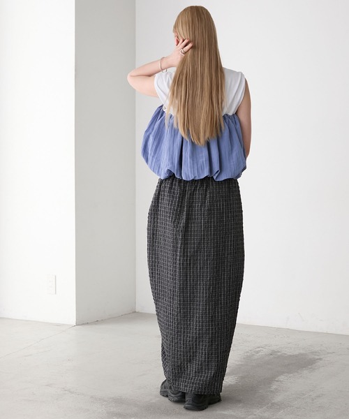 forksy.(フォルクシー)の「【forksy.】バルーンビスチェ ドッキング タンクトップ(タンクトップ・レディース・ホワイト系/ブラック系/グレー系/ホワイト系1・FREE)」の18枚目の写真