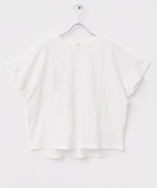ITEMS URBANRESEARCH（アイテムズ アーバンリサーチ）の「ソデフリルカットソー（Tシャツ/カットソー・レディース・ブルー/チャコールグレー/ホワイト・FREE）」の13枚目の写真