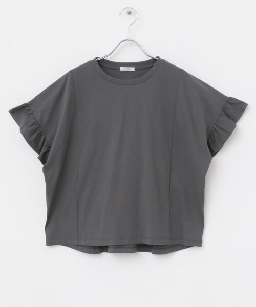 ITEMS URBANRESEARCH（アイテムズ アーバンリサーチ）の「ソデフリルカットソー（Tシャツ/カットソー・レディース・ブルー/チャコールグレー/ホワイト・FREE）」の22枚目の写真