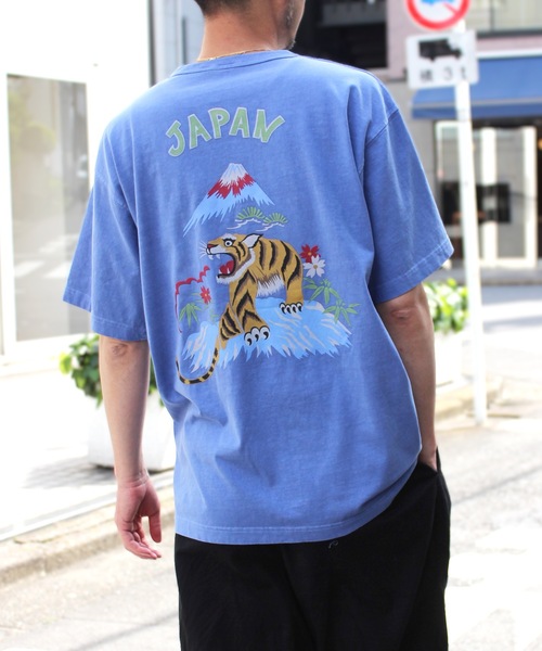 tシャツ HOUSTON / PIGMENT CRACKD PT SOUVENIR TEE（TIGER） / 22299 レディース メンズ セール】HOUSTON / PIGMENT CRACKD PT SOUVENIR TEE（TIGER