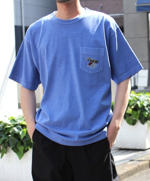 tシャツ HOUSTON / PIGMENT CRACKD PT SOUVENIR TEE（TIGER） / 22299 レディース メンズ HOUSTON tシャツ / PIGMENT CRACKD PT SOUVENIR TEE（TIGER