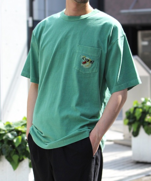 tシャツ HOUSTON / PIGMENT CRACKD PT SOUVENIR TEE（TIGER） / 22299 レディース メンズ セール】HOUSTON / PIGMENT CRACKD PT SOUVENIR TEE（TIGER