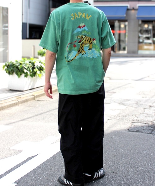 tシャツ HOUSTON / PIGMENT CRACKD PT SOUVENIR TEE（TIGER） / 22299 レディース メンズ セール】HOUSTON / PIGMENT CRACKD PT SOUVENIR TEE（TIGER