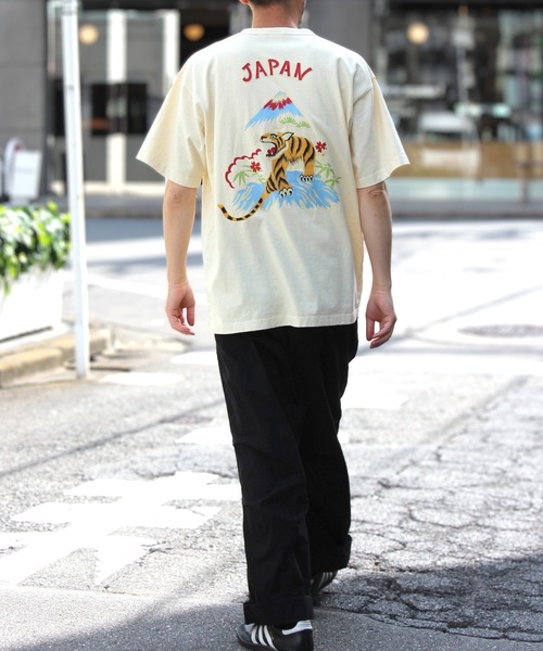 tシャツ HOUSTON / PIGMENT CRACKD PT SOUVENIR TEE（TIGER） / 22299 レディース メンズ セール】HOUSTON / PIGMENT CRACKD PT SOUVENIR TEE（TIGER
