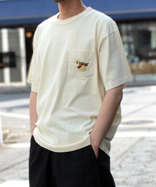 tシャツ HOUSTON / PIGMENT CRACKD PT SOUVENIR TEE（TIGER） / 22299 レディース メンズ セール】HOUSTON / PIGMENT CRACKD PT SOUVENIR TEE（TIGER
