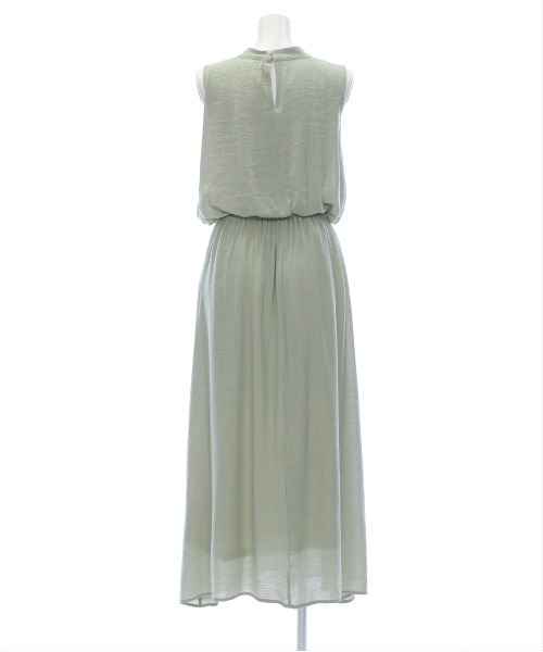 CLEAR BASIC（クリアベーシック）の「【低身長サイズ有】ウエスト切替ノースリーブワンピース[スタイルアップ レイヤード 大人]≪SS新作≫（ワンピース・レディース・ミント/オフホワイト/ブラック・F/XS）」の11枚目の写真