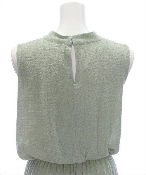 CLEAR BASIC（クリアベーシック）の「【低身長サイズ有】ウエスト切替ノースリーブワンピース[スタイルアップ レイヤード 大人]≪SS新作≫（ワンピース・レディース・ミント/オフホワイト/ブラック・F/XS）」の12枚目の写真