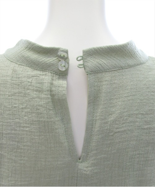 CLEAR BASIC（クリアベーシック）の「【低身長サイズ有】ウエスト切替ノースリーブワンピース[スタイルアップ レイヤード 大人]≪SS新作≫（ワンピース・レディース・ミント/オフホワイト/ブラック・F/XS）」の13枚目の写真