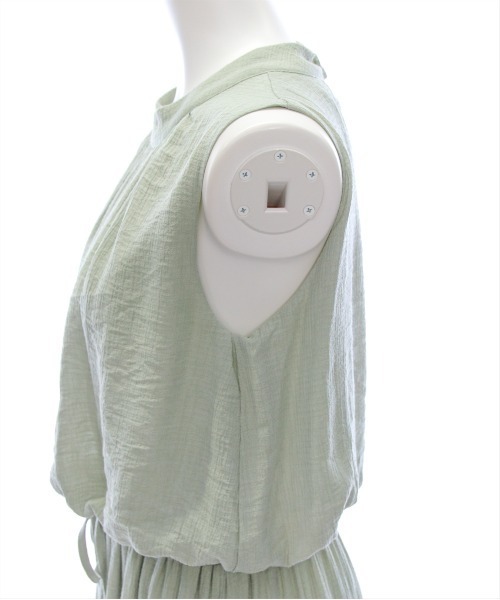 CLEAR BASIC（クリアベーシック）の「【低身長サイズ有】ウエスト切替ノースリーブワンピース[スタイルアップ レイヤード 大人]≪SS新作≫（ワンピース・レディース・ミント/オフホワイト/ブラック・F/XS）」の18枚目の写真