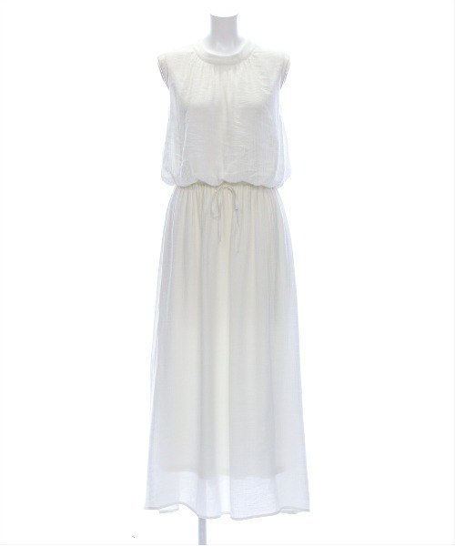 CLEAR BASIC（クリアベーシック）の「【低身長サイズ有】ウエスト切替ノースリーブワンピース[スタイルアップ レイヤード 大人]≪SS新作≫（ワンピース・レディース・ミント/オフホワイト/ブラック・F/XS）」の19枚目の写真