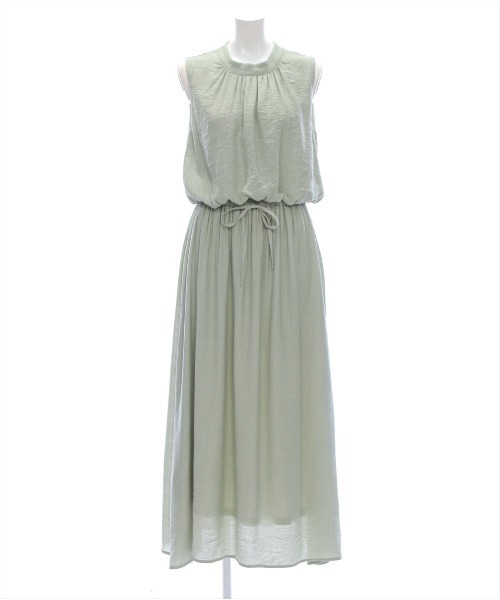 CLEAR BASIC（クリアベーシック）の「【低身長サイズ有】ウエスト切替ノースリーブワンピース[スタイルアップ レイヤード 大人]≪SS新作≫（ワンピース・レディース・ミント/オフホワイト/ブラック・F/XS）」の20枚目の写真