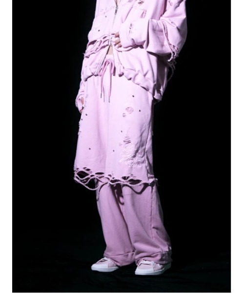 neith.（ネイス）の「neith./ネイス/Rose Crush Sweat Pants（スウェットパンツ・レディース・ピンク/ホワイト・FREE）」の2枚目の写真