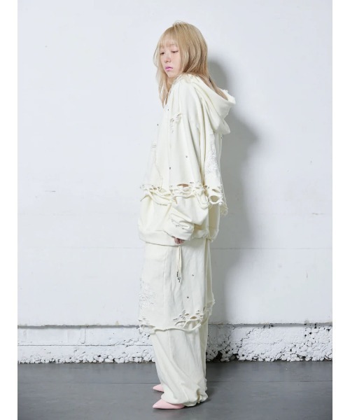 neith.（ネイス）の「neith./ネイス/Rose Crush Sweat Pants（スウェットパンツ・レディース・ピンク/ホワイト・FREE）」の3枚目の写真