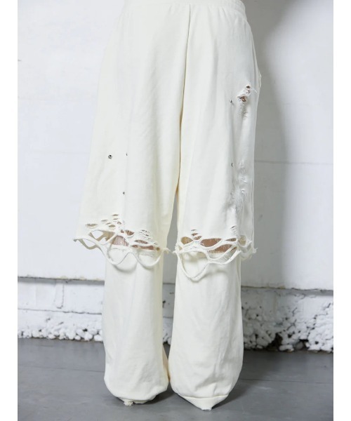 neith.（ネイス）の「neith./ネイス/Rose Crush Sweat Pants（スウェットパンツ・レディース・ピンク/ホワイト・FREE）」の9枚目の写真