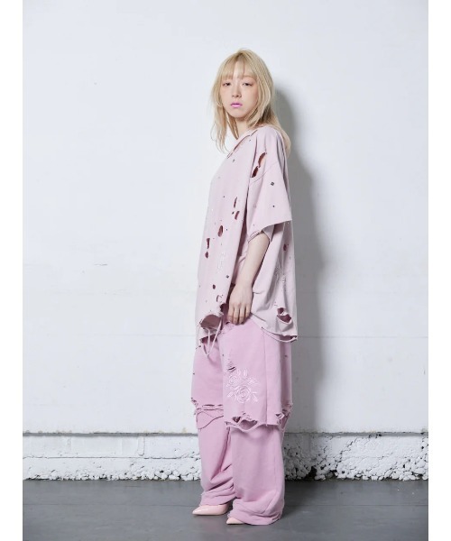neith.（ネイス）の「neith./ネイス/Rose Crush Sweat Pants（スウェットパンツ・レディース・ピンク/ホワイト・FREE）」の11枚目の写真