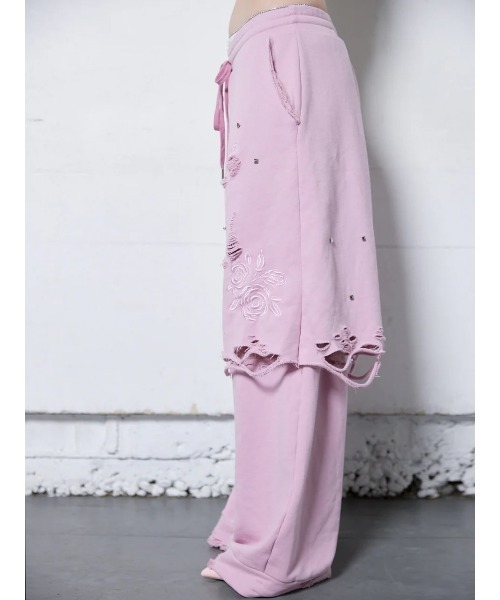 neith.（ネイス）の「neith./ネイス/Rose Crush Sweat Pants（スウェットパンツ・レディース・ピンク/ホワイト・FREE）」の13枚目の写真