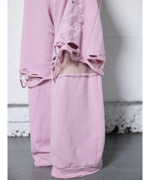 neith.（ネイス）の「neith./ネイス/Rose Crush Sweat Pants（スウェットパンツ・レディース・ピンク/ホワイト・FREE）」の15枚目の写真