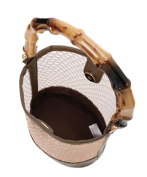 Te chichi(テチチ)の「バンブーハンドルミニシアーバック(ハンドバッグ・レディース・ブラウン/ブラック・F)」の11枚目の写真