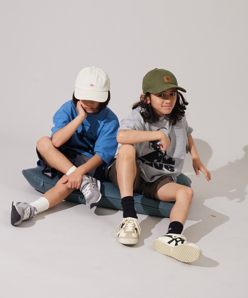 PAIRMANON STREET(ペアマノンストリート)の「【PAIRMANON STREET】ワッフル プリント オーバーサイズ Tシャツ(Tシャツ/カットソー・キッズ・グレー/ブルー/アイボリー・100/150/90/130/110/120/160/140)」の21枚目の写真